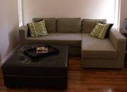 Large Couch with Chaise Lounge and Queen Bed