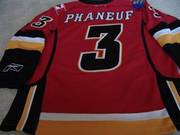 Flames Dion Phaneuf Premier Replica Jersey,  Stitched - Sz. Large