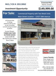 $149, 999.00 - FOR SALE: Commercial Property w/ 2 Retail Units Downtown